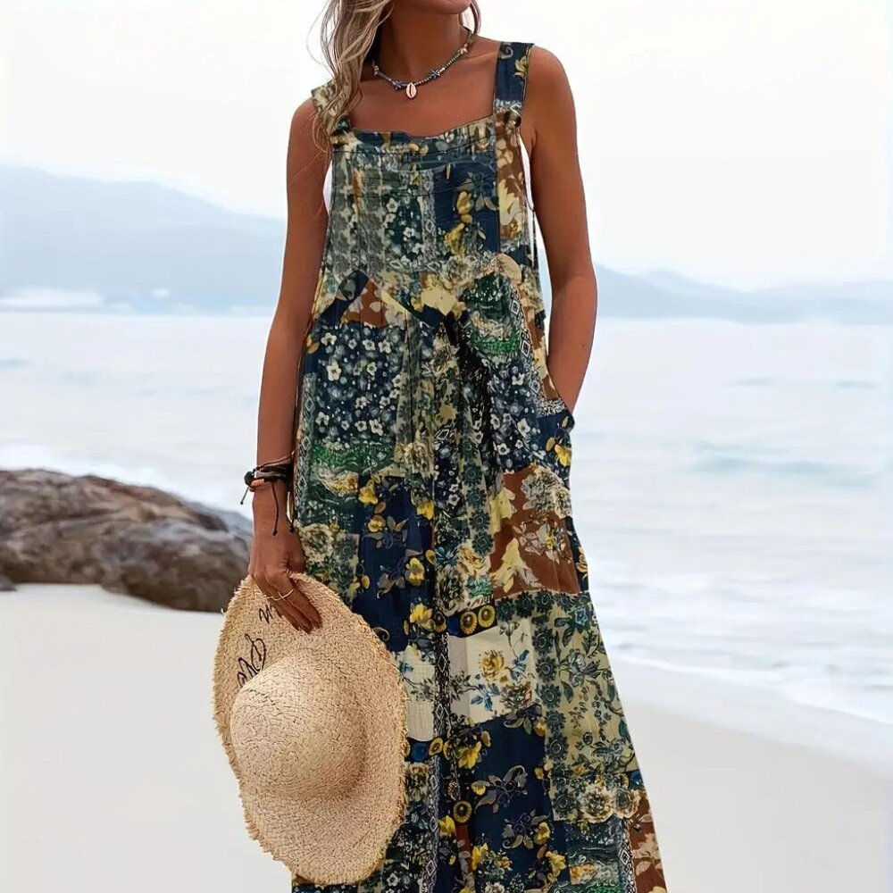 LADIES PATCHWORK JUMPSUIT NWT - Picture 3 of 8